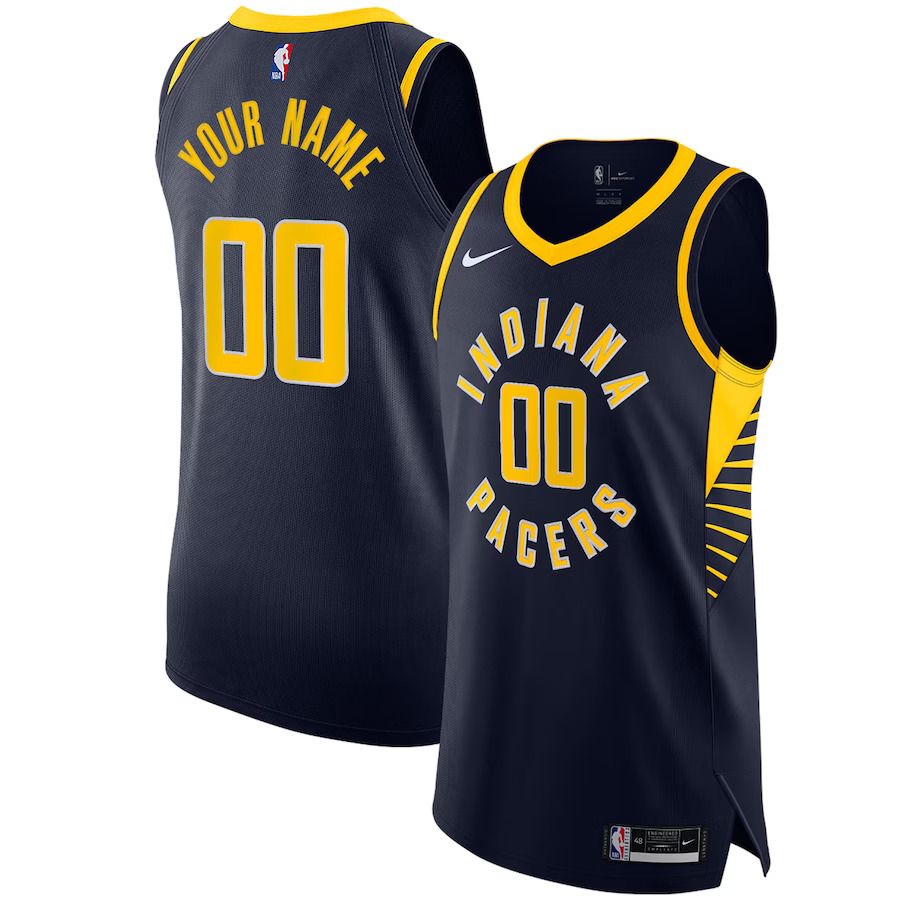 Men Indiana Pacers Nike Navy Authentic Custom NBA Jersey